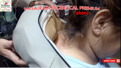 MASAJEADOR PREMIUM DE CUELLO Y ESPALDA Calor relajante • 3 niveles